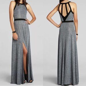BCBGeneration Silver and Black Shimmer maxi
